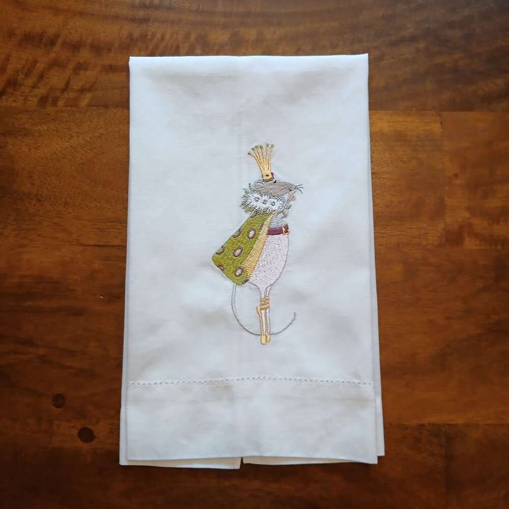 *RARE* Bundle of 5 Patience Brewster Embroidered Christmas Krinkles Tea Towels - Picture 4 of 13